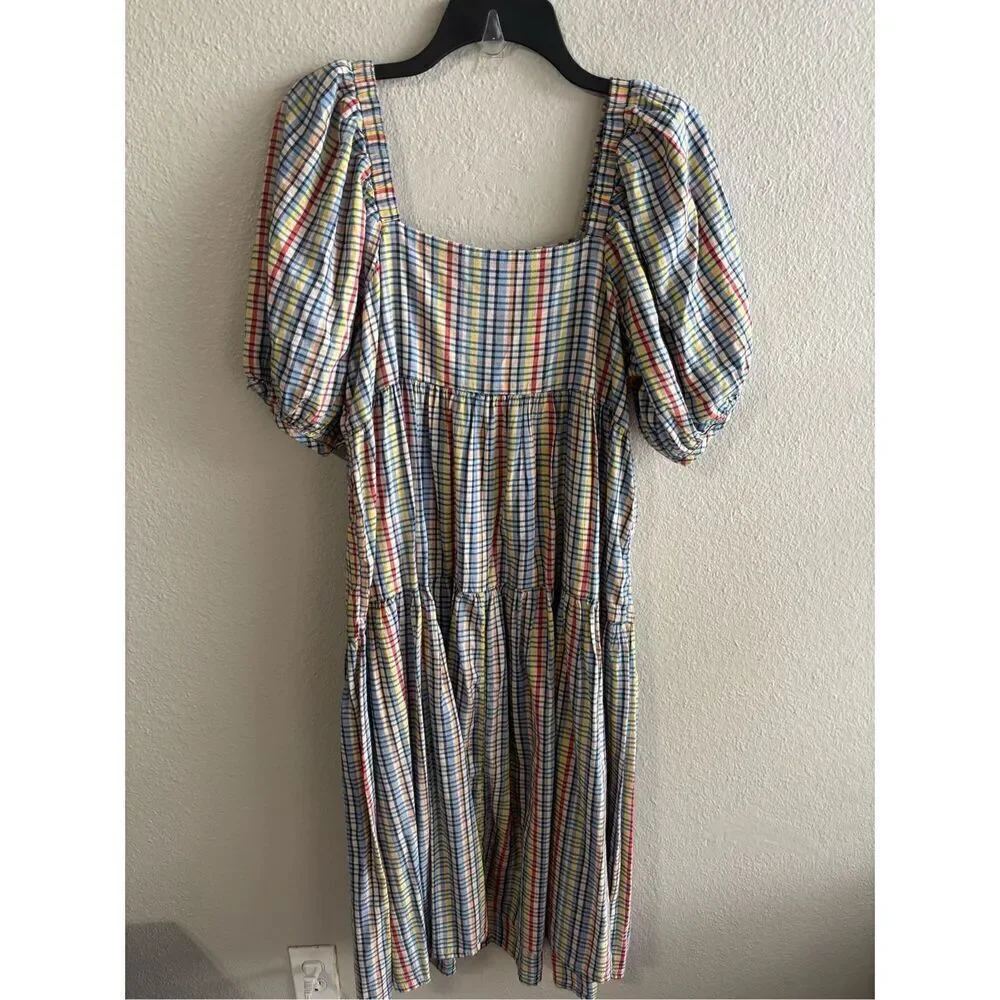 ❤️Old Navy Puff Sleeve Midi Dress - Picture 3 of 4